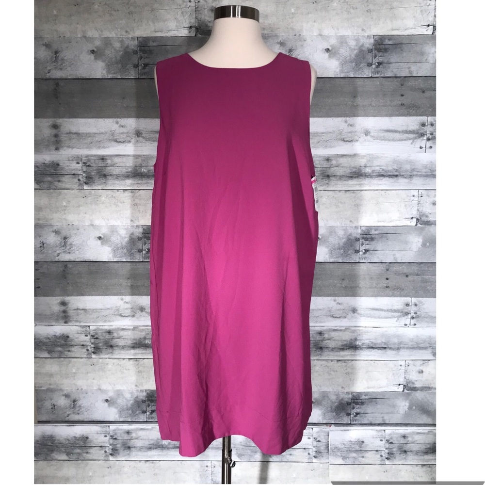 Gibson shift dress sleeveless purple XL